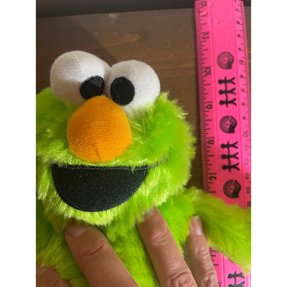 Sesame Street Toy Factory Neon Green Elmo Cookie Monster Style Plush 11" 401X020 - Picture 4 of 11
